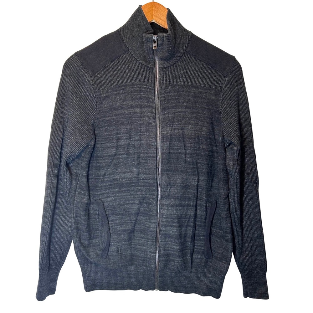 Calvin Klein Black Zip Up‎ Cardigan with Pockets Women's Size Small